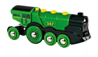 Brio 33593 Mohutná elektrická zelená lokomotiva se světly